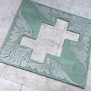 Batch of cement tiles 'Green Bat' by Emery&Cie (140 x 120 cm)