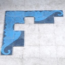 Set of cement tiles 'Blue Bat' by Emery&Cie (20 x 20 cm)