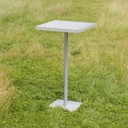 High table in steel with polycarbonate tabletop (60 x 60 cm)