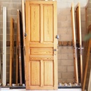 Door in varnished solid pine (H. 245,5 x W. 88 cm) - Left