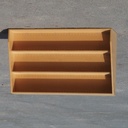 Display rack in varnished beech plywood
