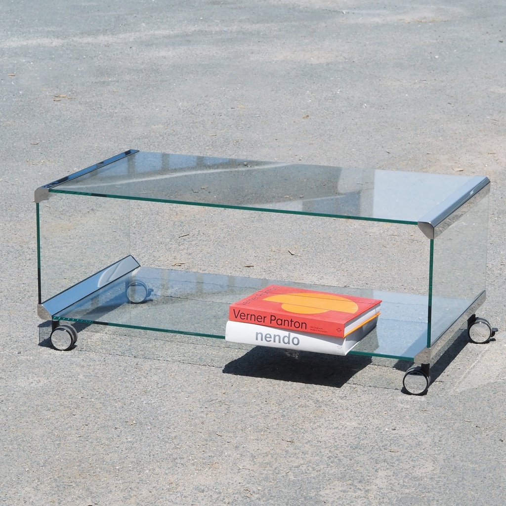 Coffee table 'T33' with castors by Pierangelo Gallotti for Gallotti & Radice (ca. 1980)