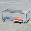 Coffee table 'T33' with castors by Pierangelo Gallotti for Gallotti & Radice (ca. 1980)
