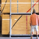 Gymnasium floor panel in 3-ply with oak top layer (±244 x ±122 cm)