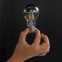 Bulb - LEDVANCE Classic LED E27 Pear A60 Silver Mirror 6.5W 650lm 2700K (New)