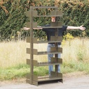 Double book shelf by Moens (SNEAD) from the 'Book Tower' by Henri Van de Velde - 12 shelves (210 x 86 cm)