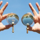Handmade glass cabinet knob 'Bubble' by Emery&Cie (⌀ 8 cm)