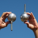 Handmade aluminium knob by Emery&Cie (⌀ 9 cm) - Sandblasted