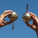 Handmade aluminium knob by Emery&Cie (⌀ 9 cm) - Chromed