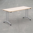 Folding table with beech laminated tabletop (160 x 70 cm)