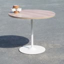 Round table in light oak laminated particle board (ø 90 cm)