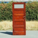 Door in pitch pine with textured glass panel (H. 203 x W. 81,4 cm) - Right