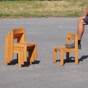 Stackable kids chair in solid beech