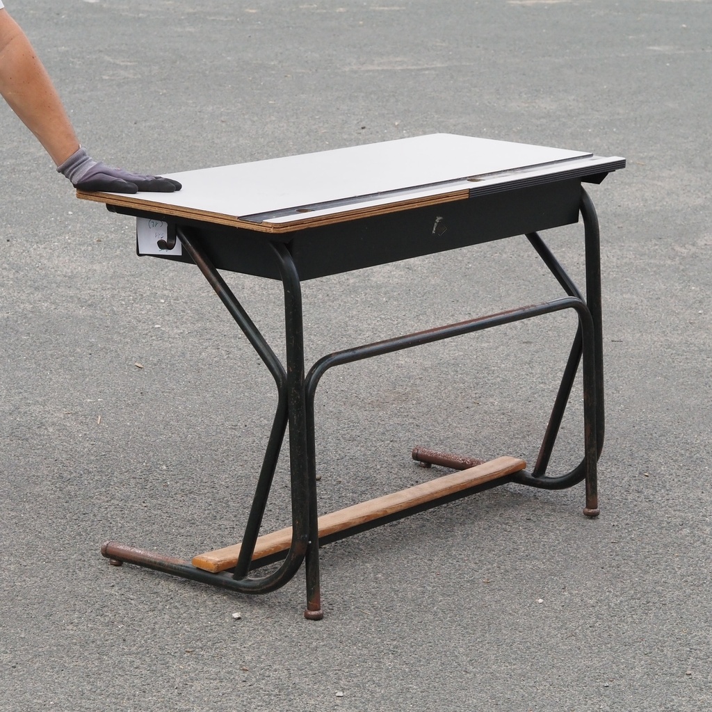 Cantilever double school desk by Fameta (120 x 50 cm)