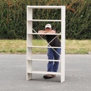 Shelf in cream powder coated steel (H. 200 x L. 98 cm)