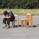 Stackable chair in solid beech