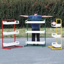 Library shelf in colorful powder coated steel (H. 145 x L. 104 cm)