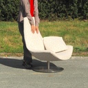 Lounge chair with removable fabric cover