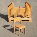 Stackable kids chair with curved solid beech legs