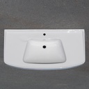Large bathroom sink in ceramic by Pozzi (W. 110 cm)