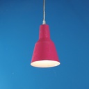 Hanging light with an aluminium spun lampshade - Pink