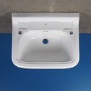 Glazed ceramic sink with double tap holes