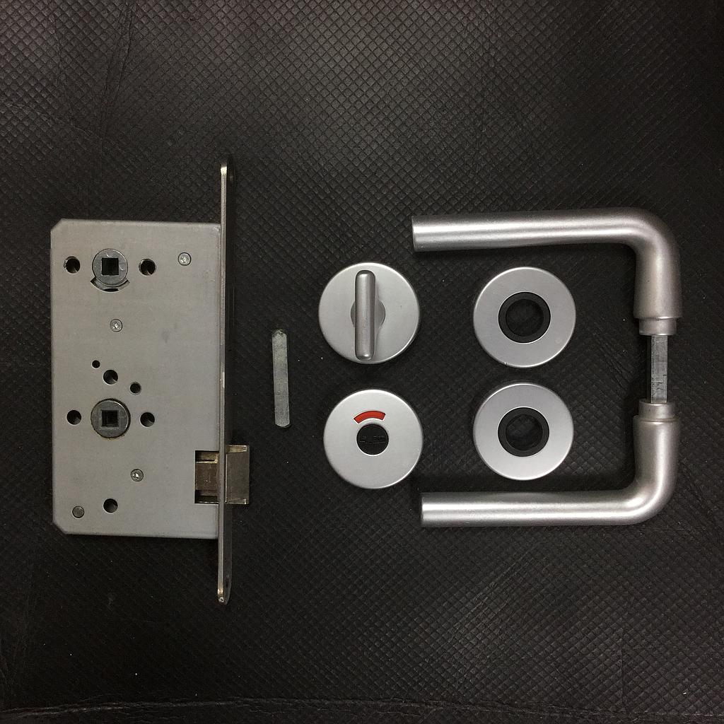 Aluminium door handle, toilet indicator and lock