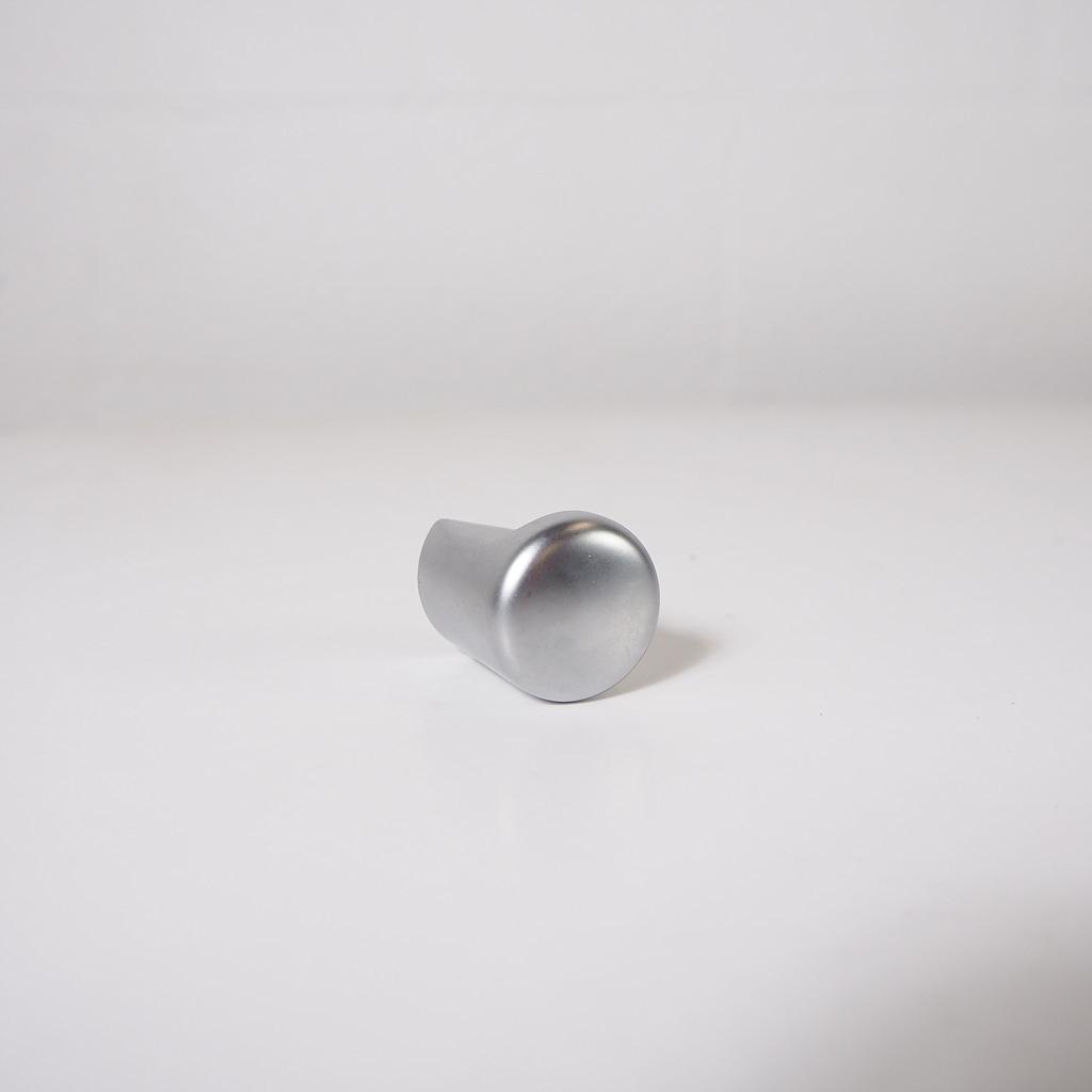 Brushed aluminium knob for cupboard