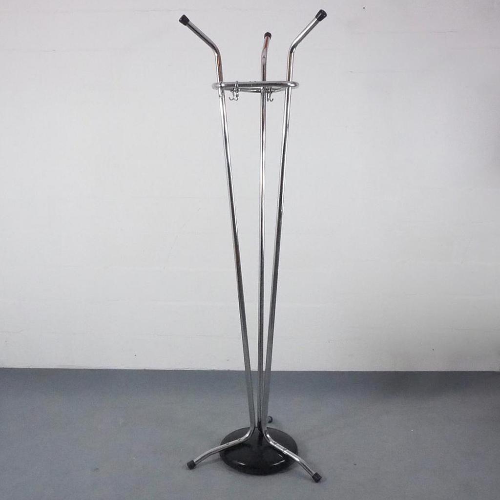 Coat rack in chromed tubular steel by Tubax (ca. 1965)
