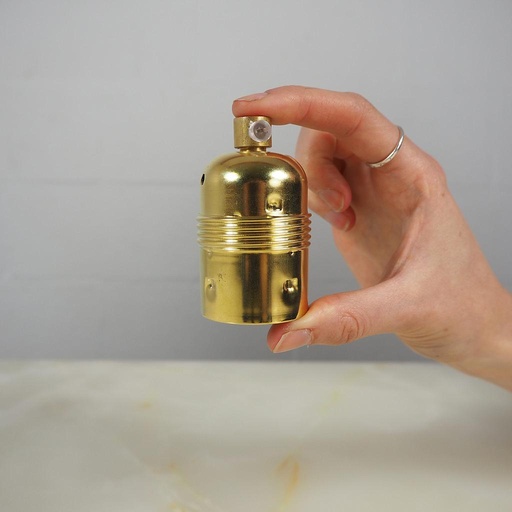 [999LIG964] Golden E27 socket (New)