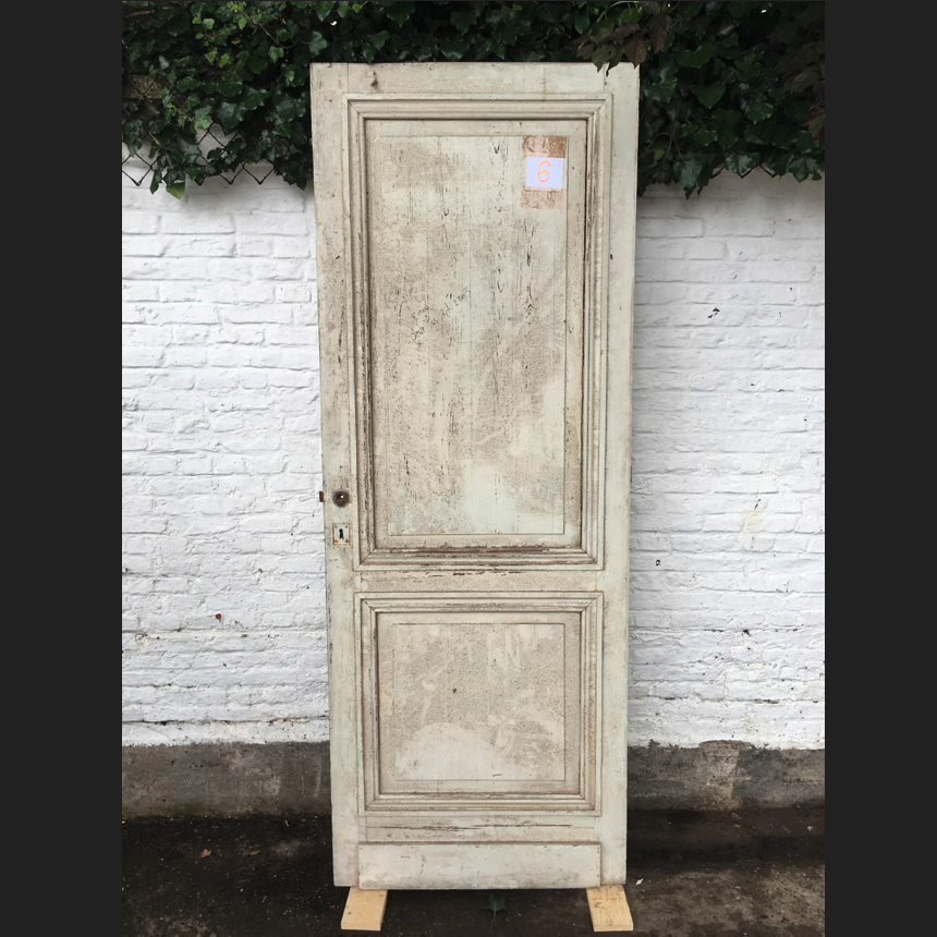 Painted wooden door (H 209 cm x 88 cm) - Right