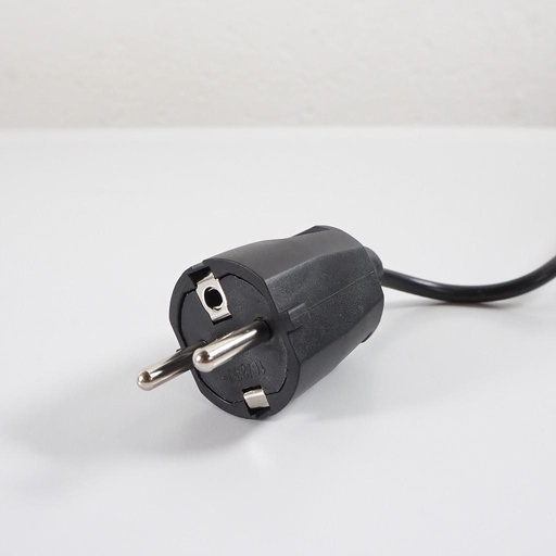 Power plug in rubber IP20 - Black/White (New)