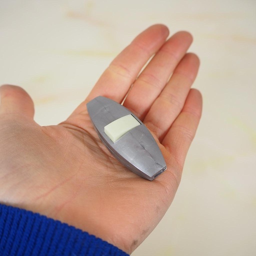 [998LIG602_SIL] Power Switch with glow in the dark button (silver)