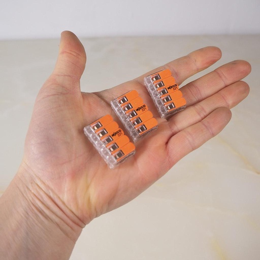 [999SKU778] Set of 3 WAGO-connectors 5 pins (New)