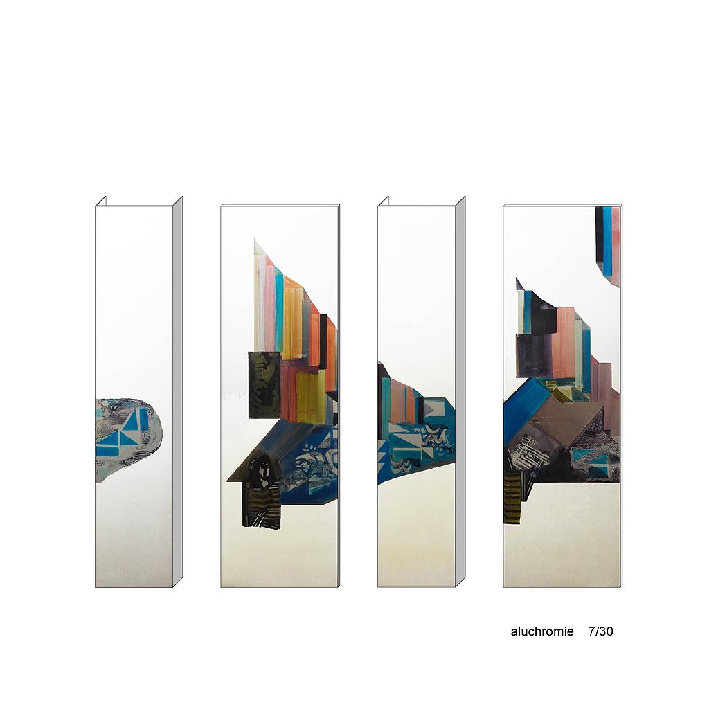 Set of aluchromie panels by Ralph Cleeremans (285 cm high) set 07