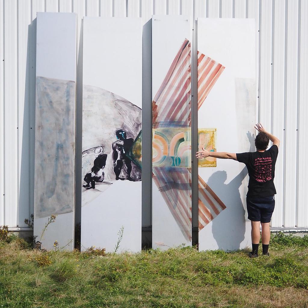 [902ORN023] Set of aluchromie panels by Ralph Cleeremans (354 cm high) - Set 23