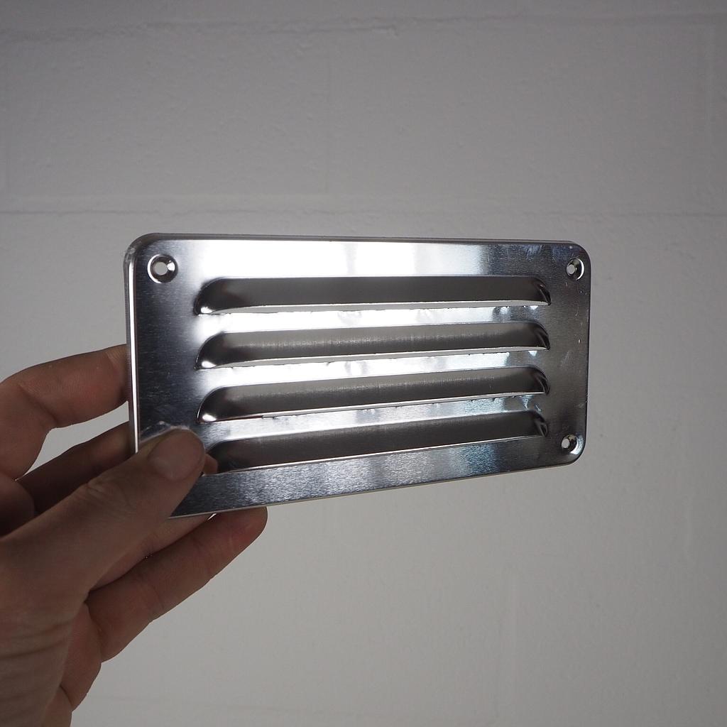 Ventilation grill in aluminium (180 x 90 mm, set of 2)
