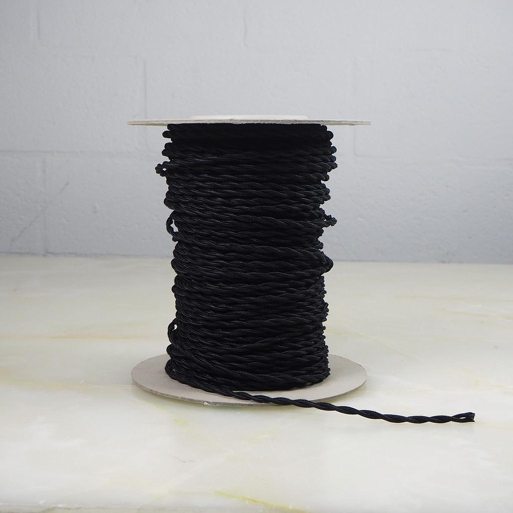Electrical textile cable &quot;twist&quot; 2*0,5 (BLACK)