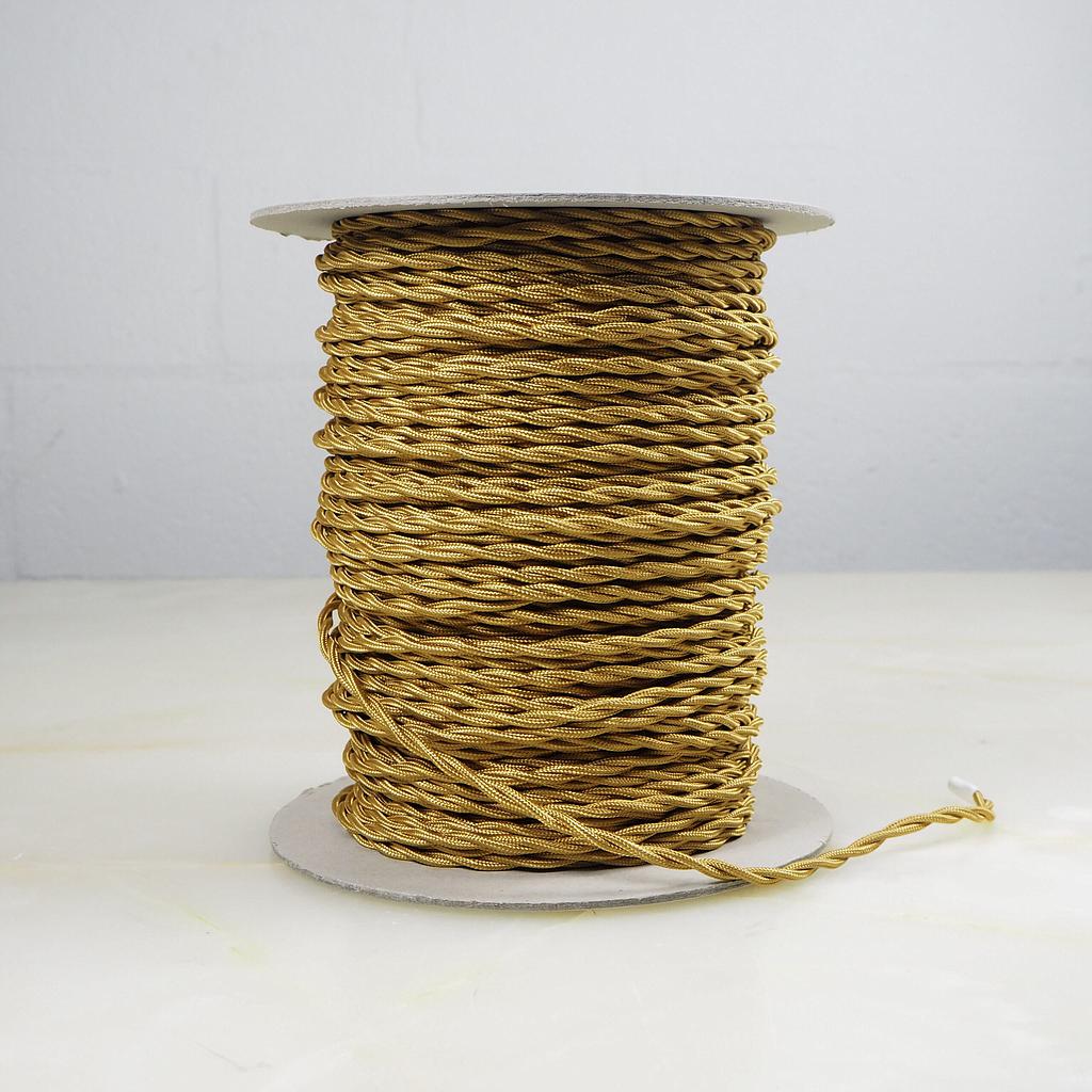 Electrical textile cable 'Twist' 2*0,50 (GOLD)