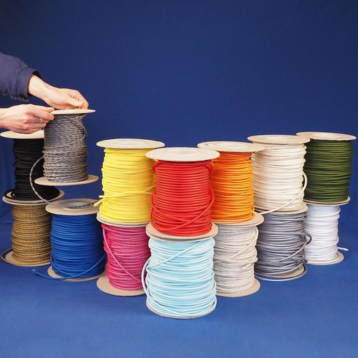 Round textile electrical cable 3 X 0,75 (VARIOUS COLORS)