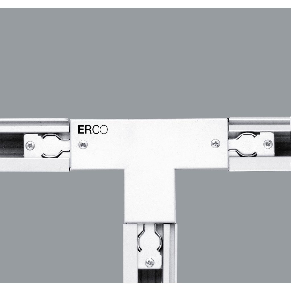 3-circuit T-connector for Erco track (new, black and white)