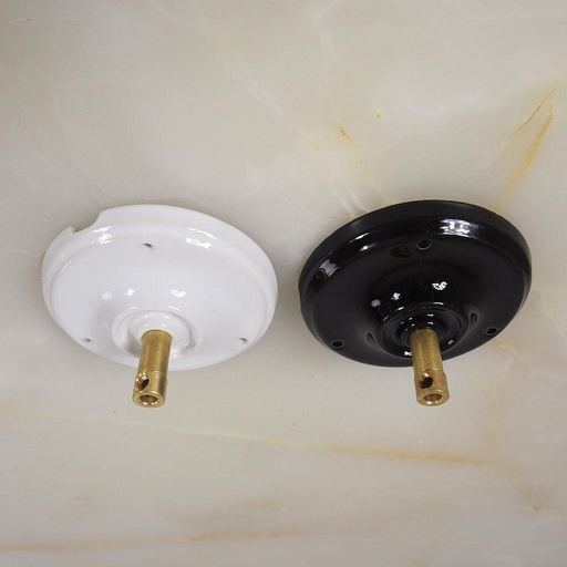 Ceiling cap in porcelain (Black or White) (New)