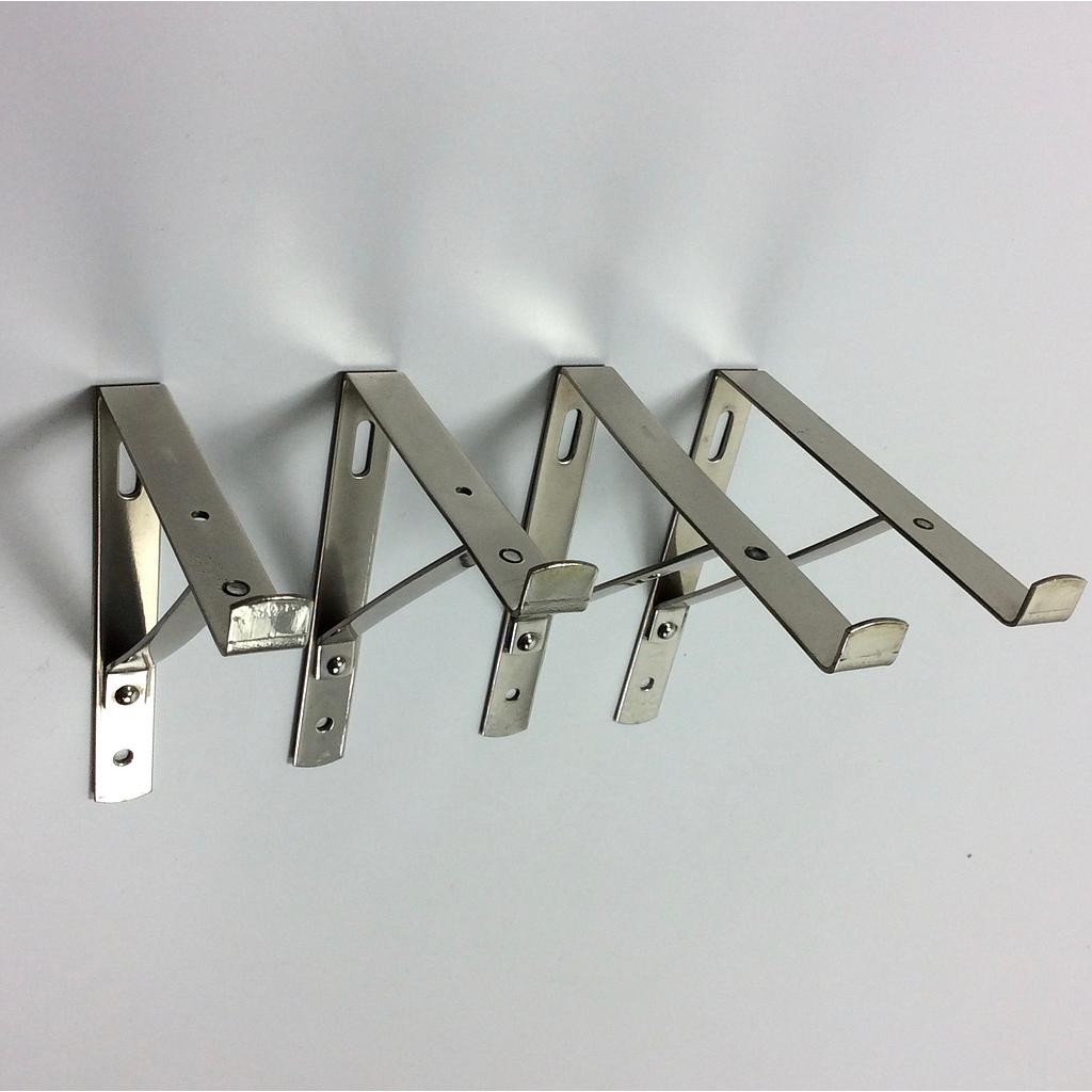 Chromed brass shelf brackets (2pc)