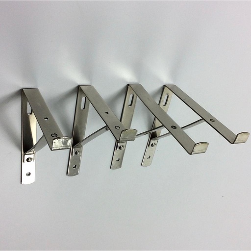 [103HAR999_11.5] Chromed brass shelf brackets (2pc)