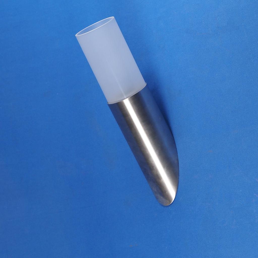 Wall light in glass and brush stainless steel by Schmitz - Leuchten