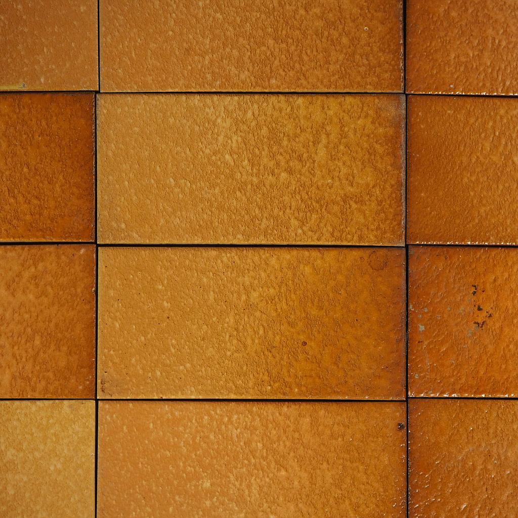 Carrelage mural texturé jaune-brun 'Ceramiche Faro' (190 mm x 94 mm)