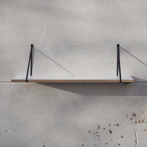 [999STR0005] Shelf ‘Strappy’ in white laminated particle board