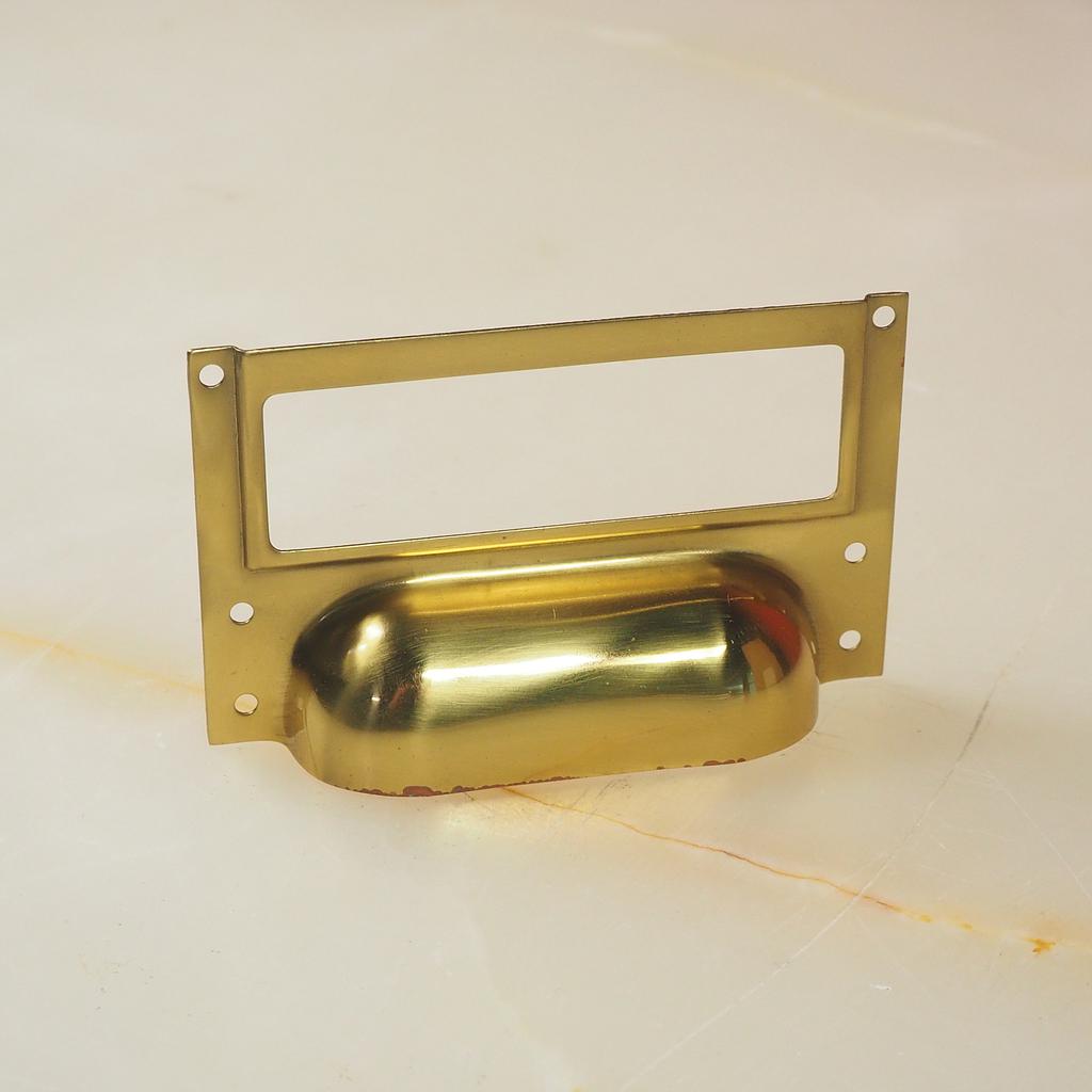 Cup handle in brass with label holder (ca. 1950) | Rotor ...