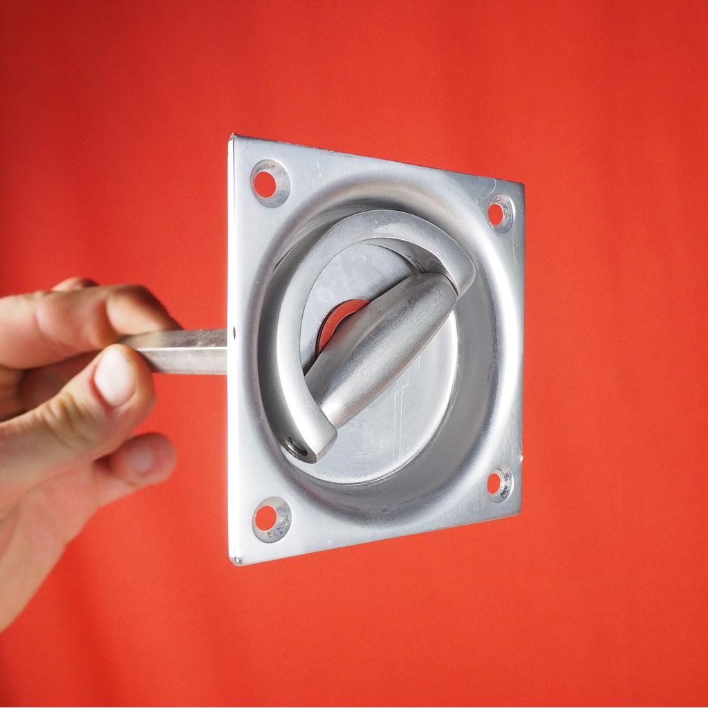 Sliding door knob in aluminium