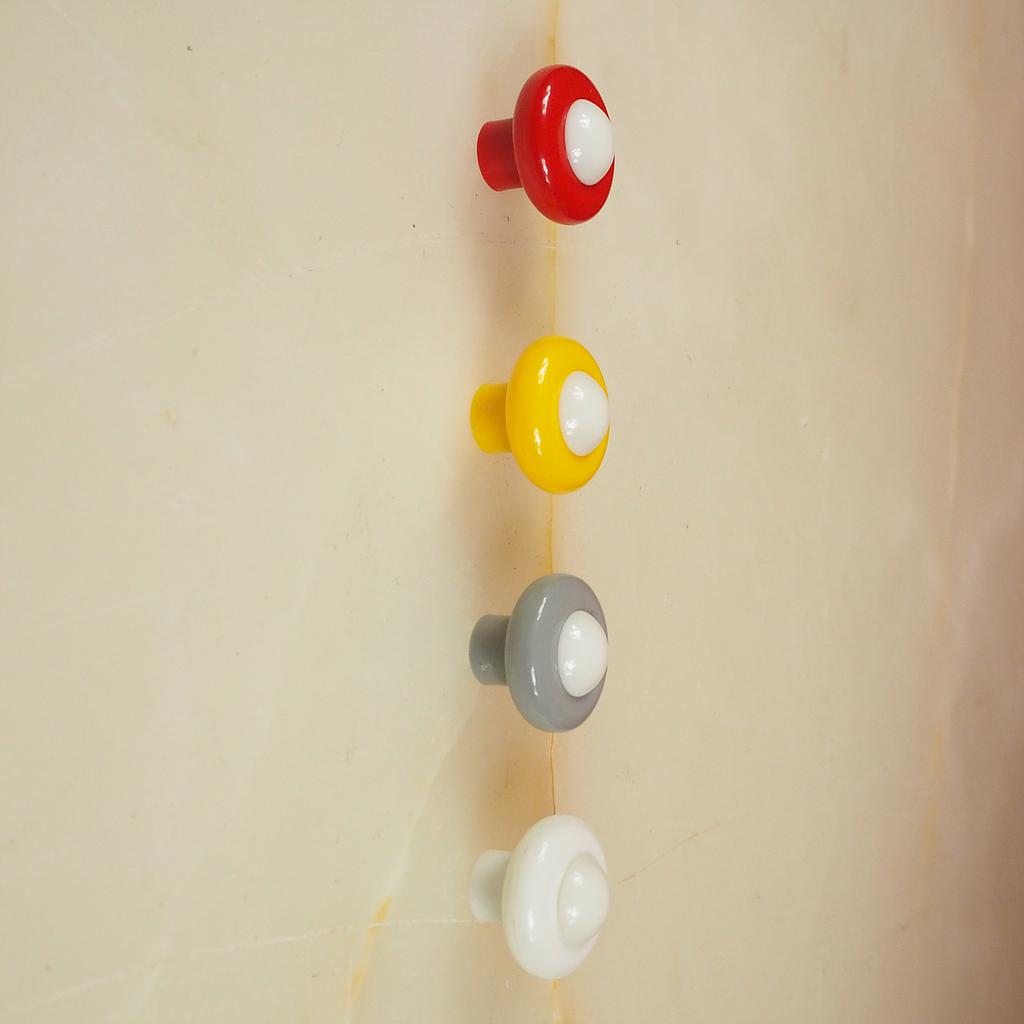 Colourful cabinet knob handle in plastic